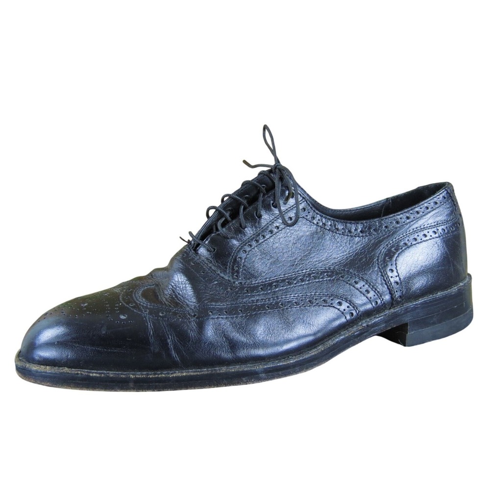 Freeman Men's Wingtip Oxford Brogue Black  Size 10 Medium  Used 2025‎
